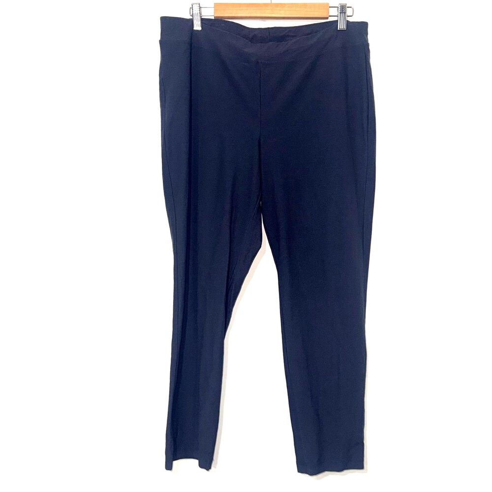 Eileen Fisher Washable Stretch Crepe Ankle Pant - Graphite L